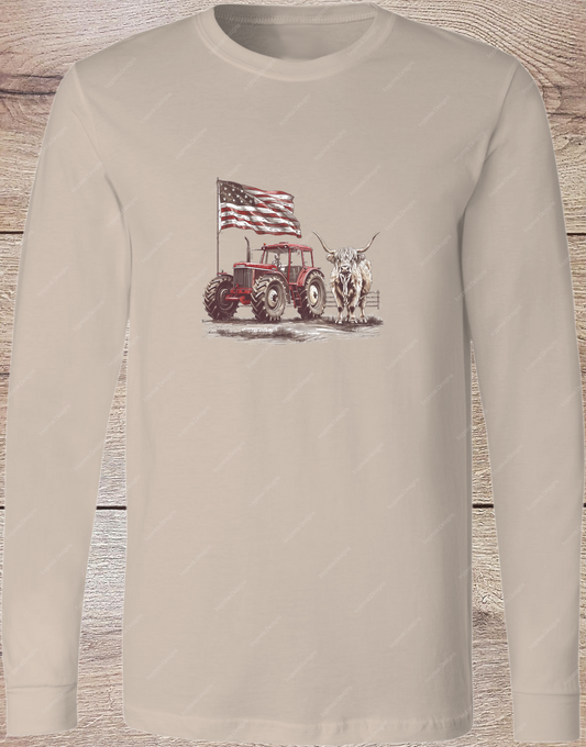 Patriotic Farmer - Long Sleeve Front