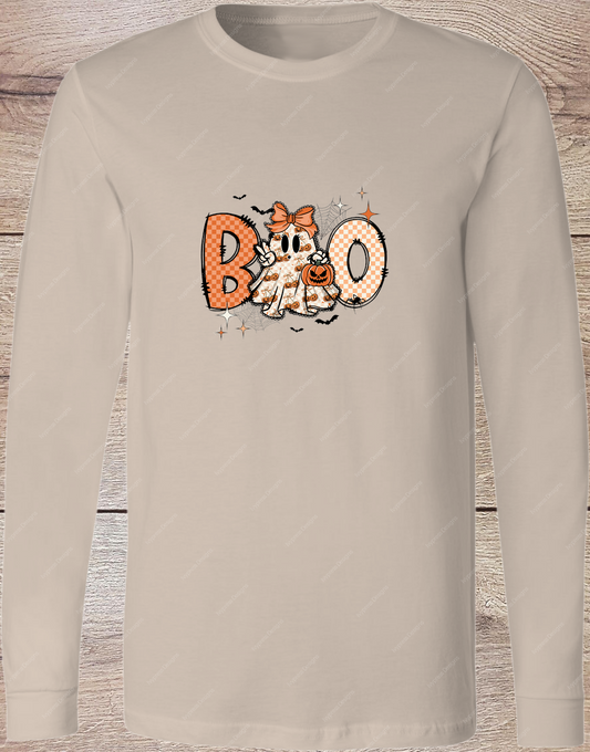 Halloween Girly BOO - Long Sleeve