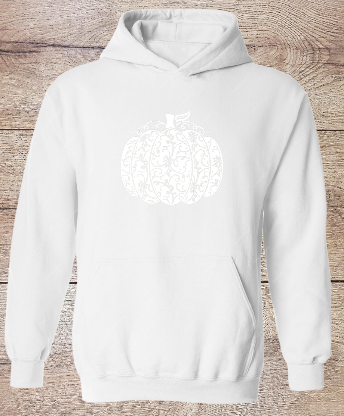 White Swirly Pumpkin - Hoodie
