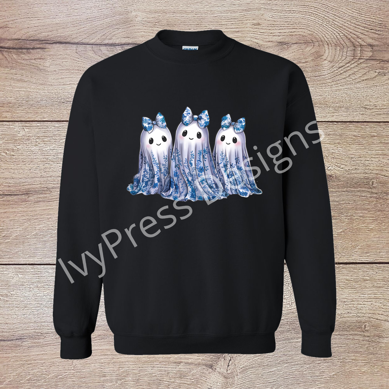 Blue Toile Ghosts