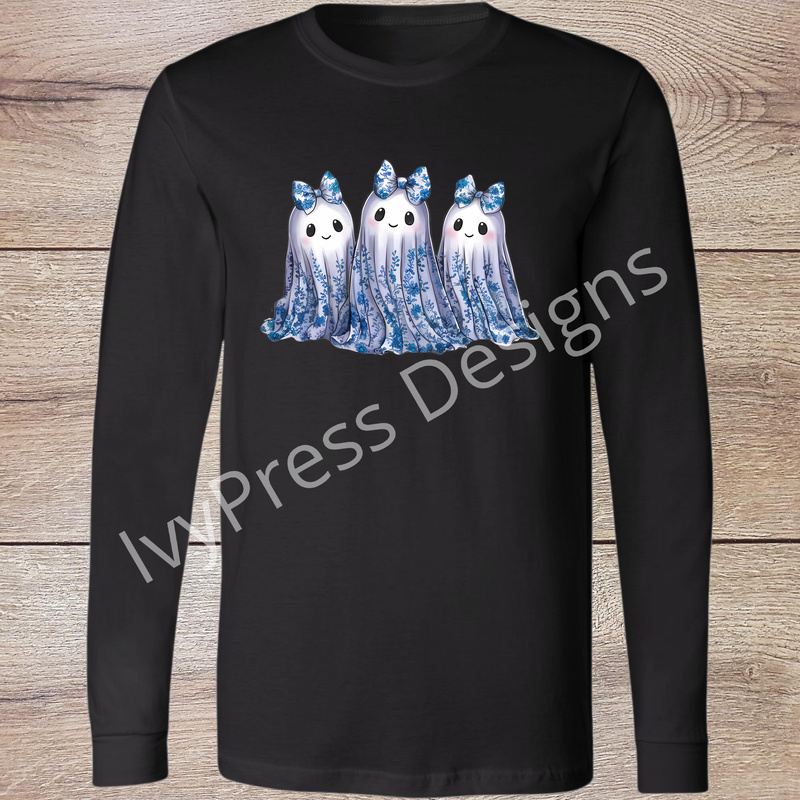 Blue Toile Ghosts
