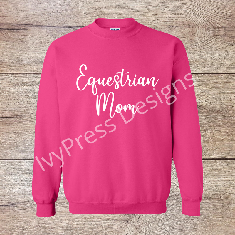 Equestrian Mom Script White