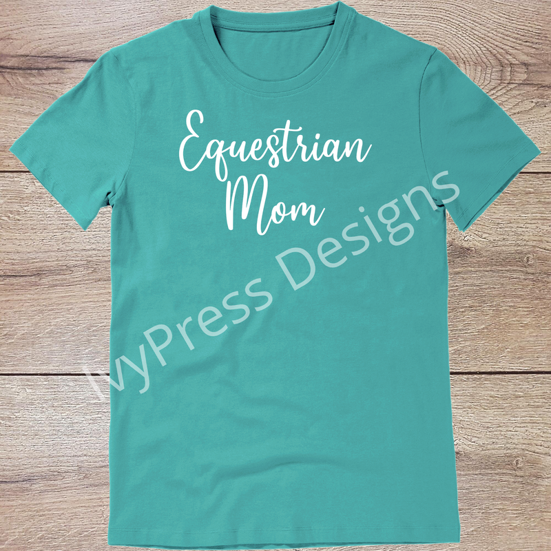 Equestrian Mom Script White