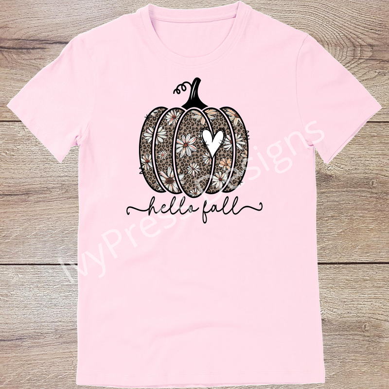 Hello Fall Floral Pumpkin