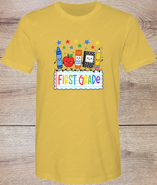First Grade Bright Supplies - Short Sleeve