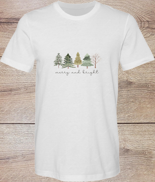 Merry ad Bright Trees - Short Sleeve