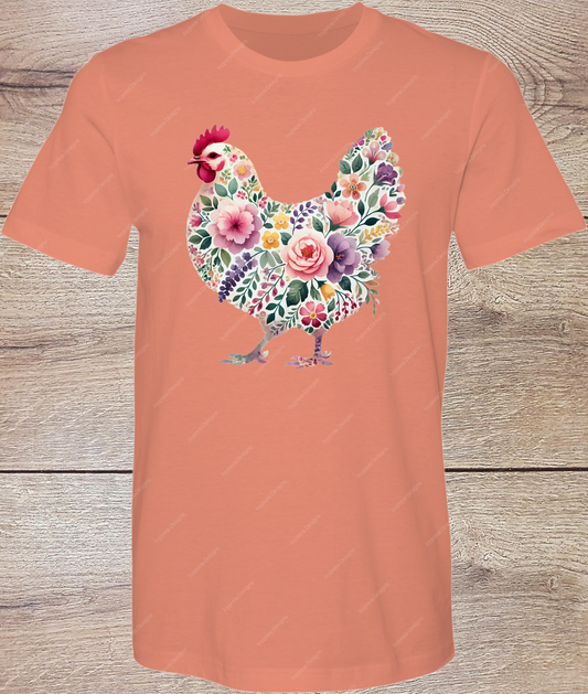 Chicken Floral - Short Sleeve Front