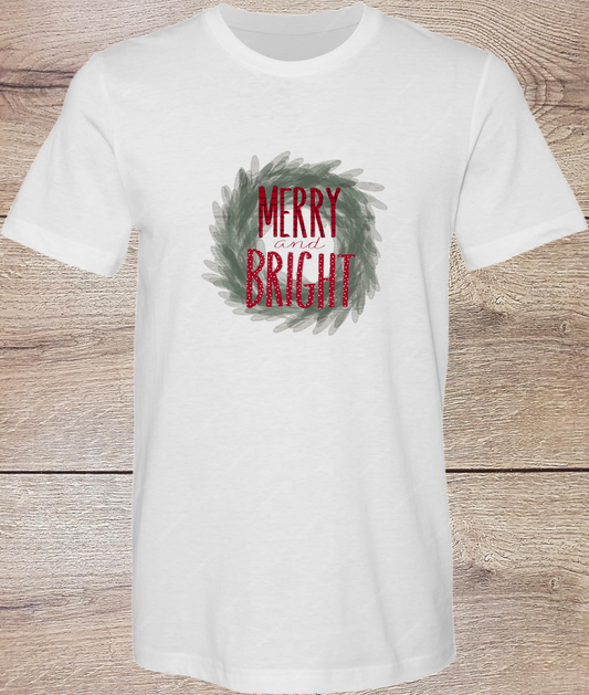 Merry and Bright Wreath - Short Sleeve