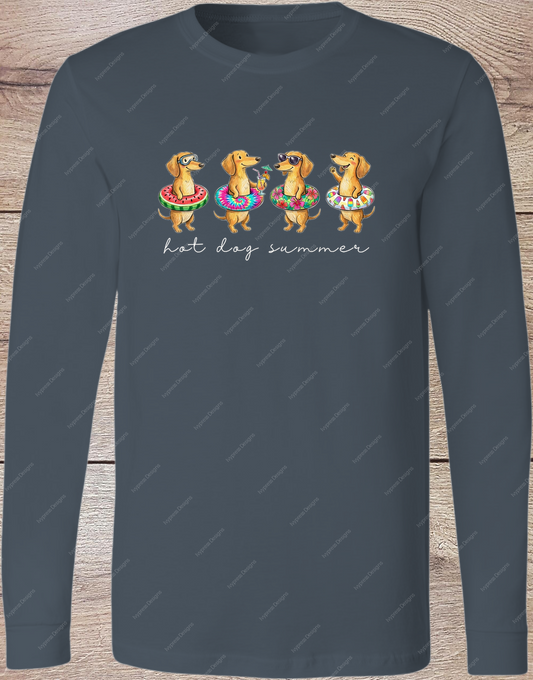 Summer Weenie Dogs - White - Long Sleeve Front