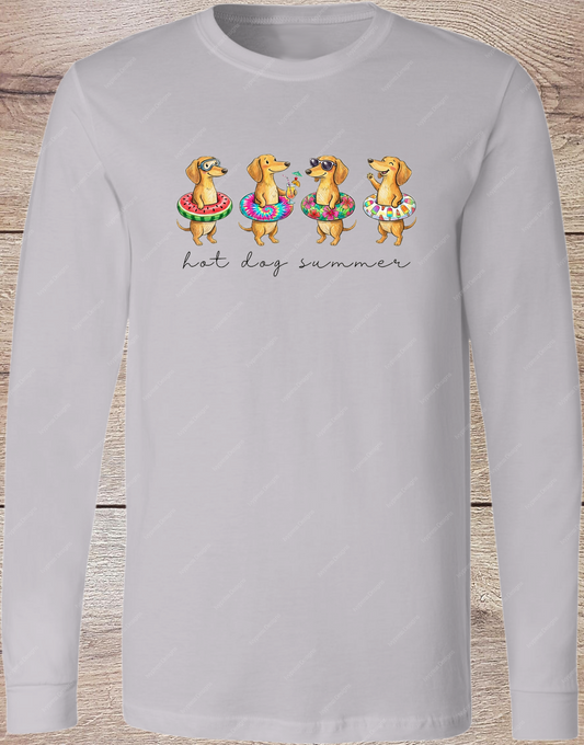 Summer Weenie Dog - Black - Long Sleeve Front