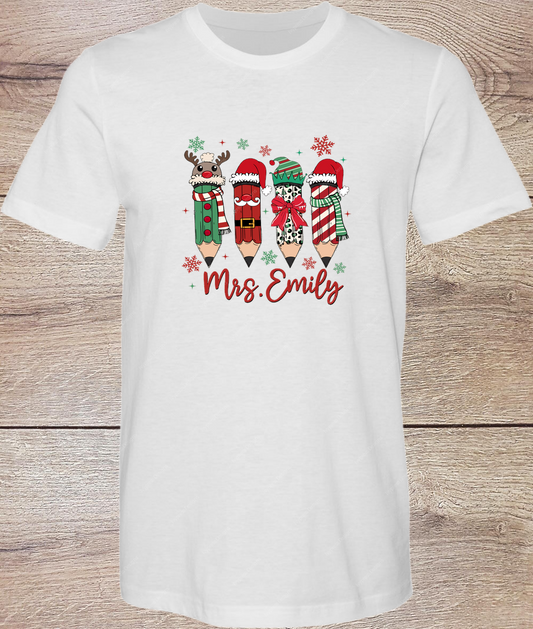 Personalized Teacher Pencils - Short Sleeve