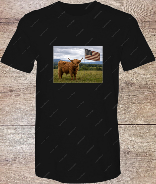 Vintage Highland and Flag - Short Sleeve