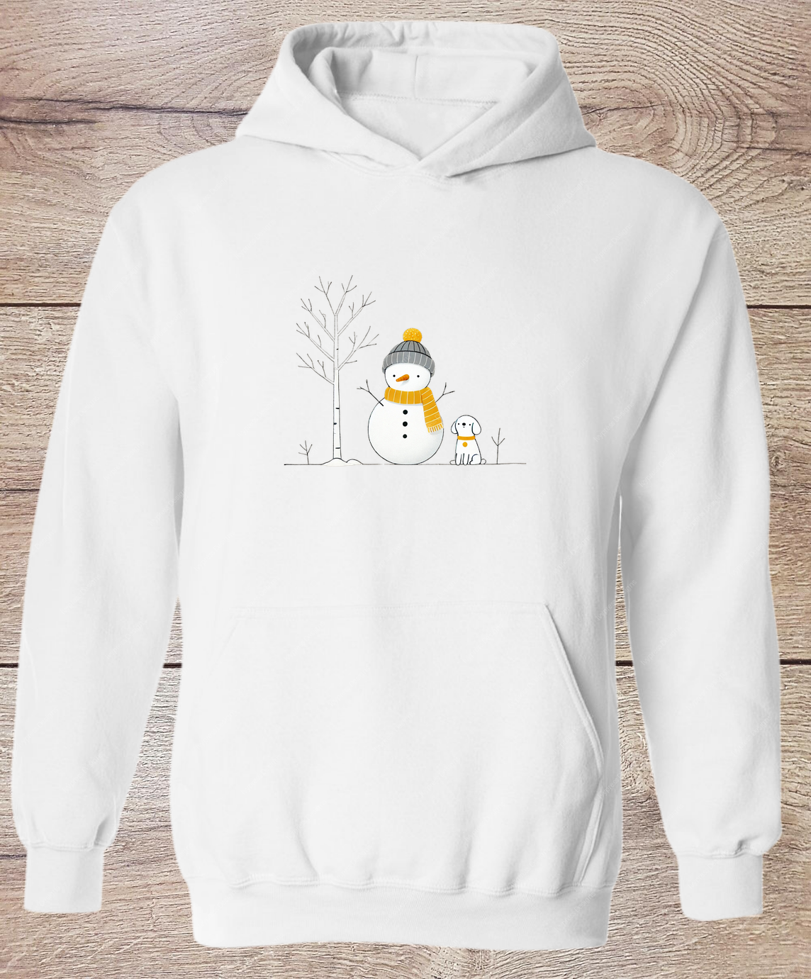 Simple Snowman and Friend - Hoodie