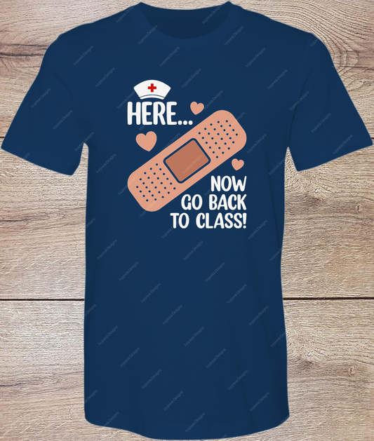 Funny School Nurse White - Short Sleeve Front