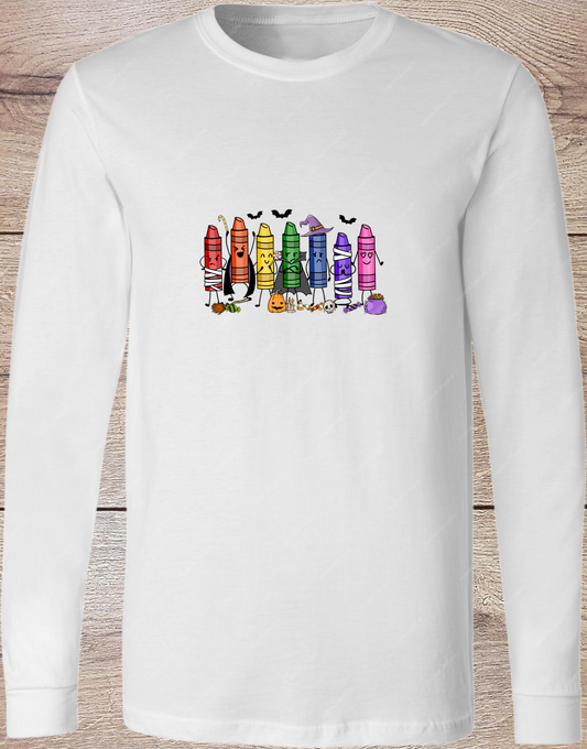 Crayon Halloween - Long Sleeve