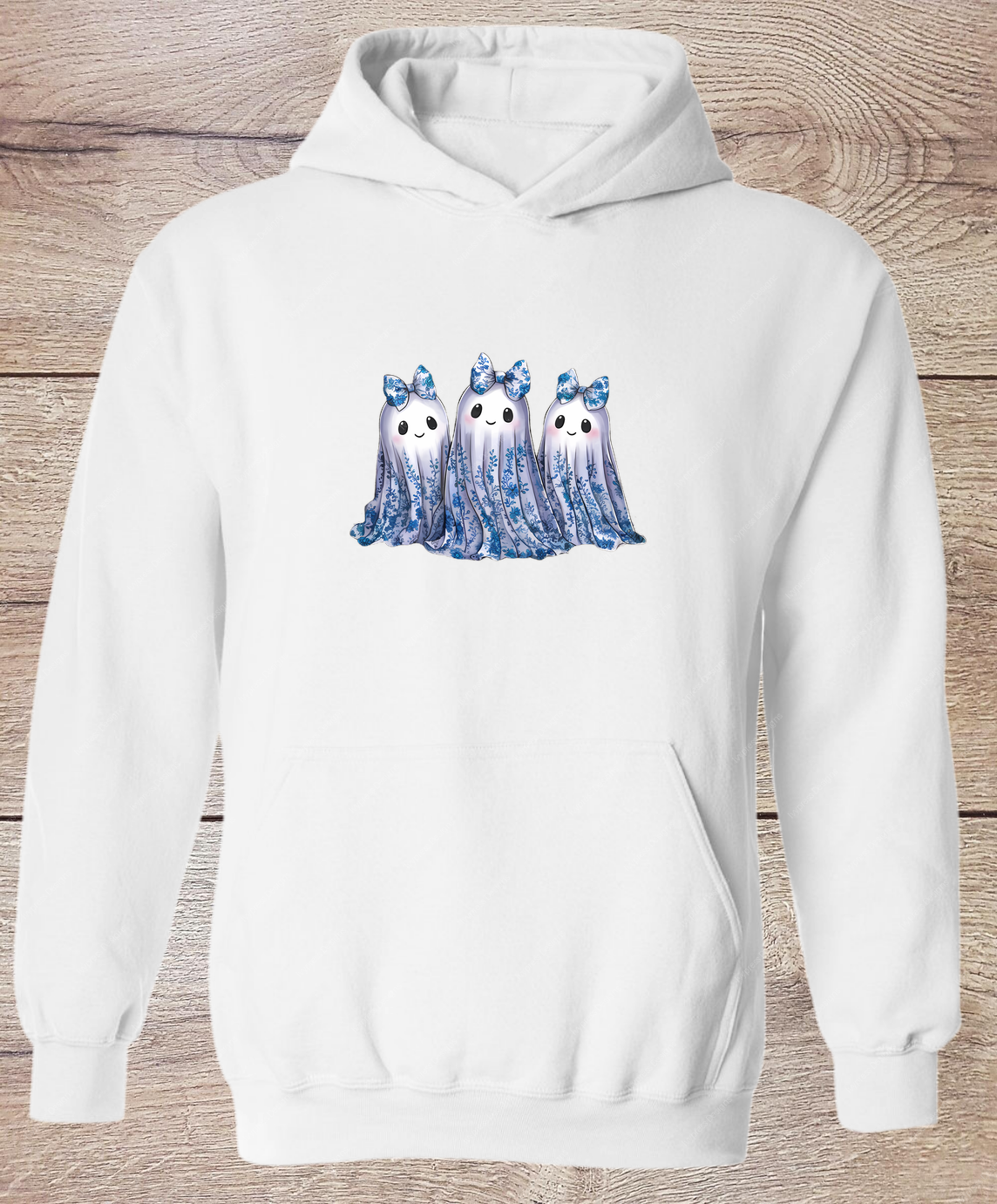 Blue Toile Ghosts - Hoodie