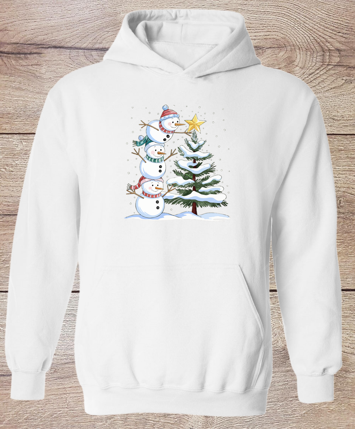 Snowman Tree Star - Hoodie
