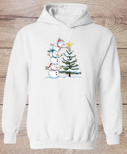 Snowman Tree Star - Hoodie
