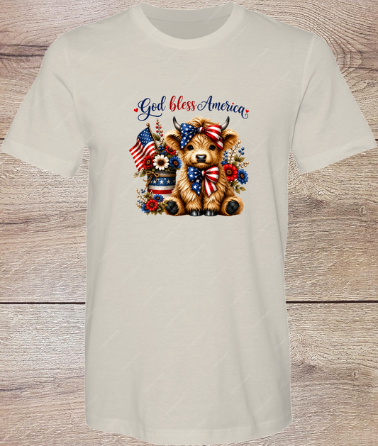 God Bless America Design - Short Sleeve Front