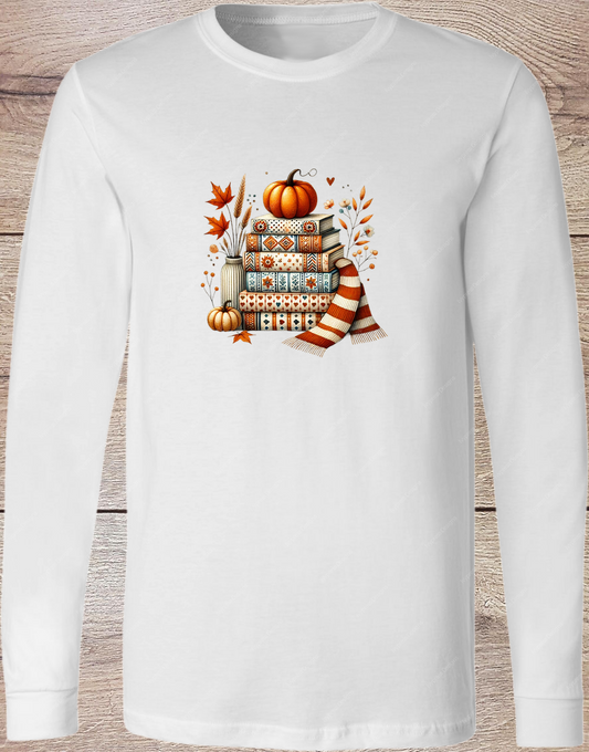 Fall Books and Pumpkins - Long Sleeve