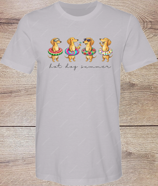 Summer Weenie Dog - Black - Short Sleeve Front