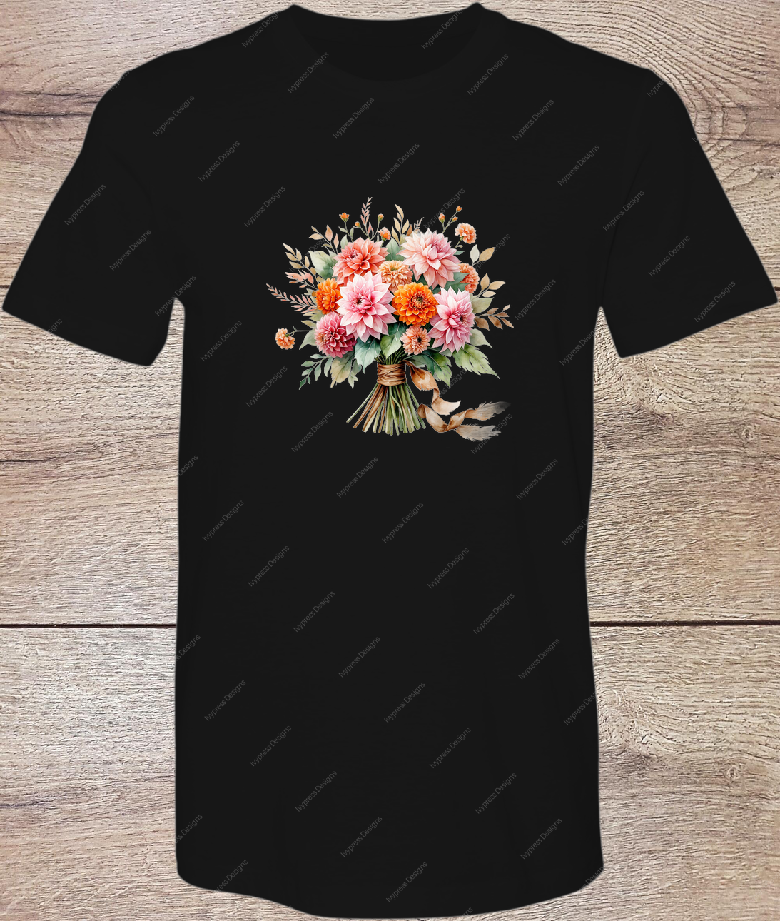 Spring Dahlia Bouquet - Short Sleeve
