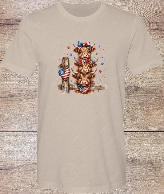 Stacked Highland Patriotic - Short Sleeve Front