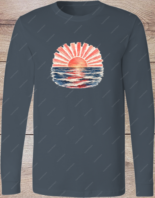 4th of July Sunset - Long Sleeve Front
