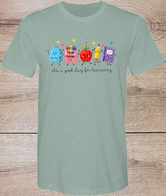 Cute Good Day for Learning - Short Sleeve Front