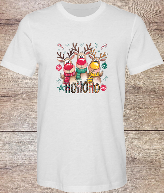 Reindeer Ho Ho Ho - Short Sleeve