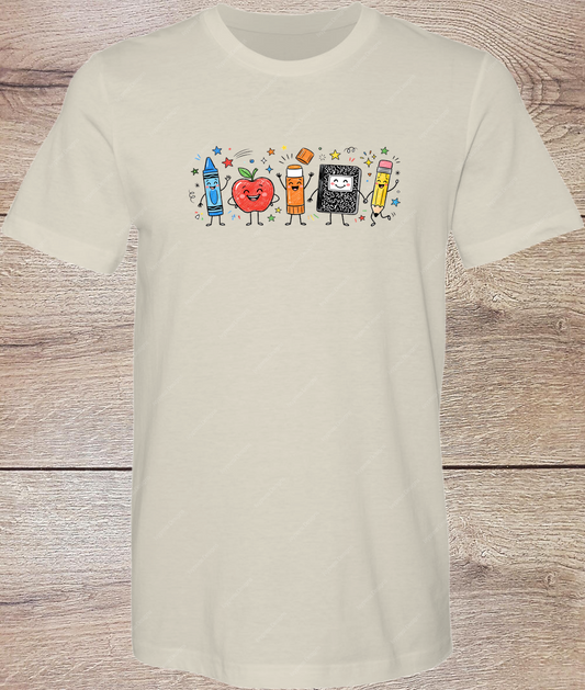 Cute School Friends - Short Sleeve Front