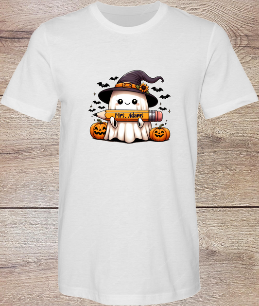 Personalized Ghost with Pencil - Short Sleeve