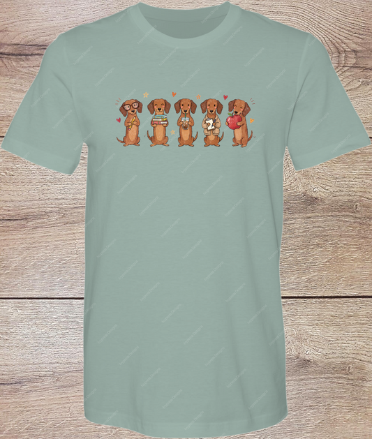 Teacher Dachshund Doodle - Short Sleeve Front