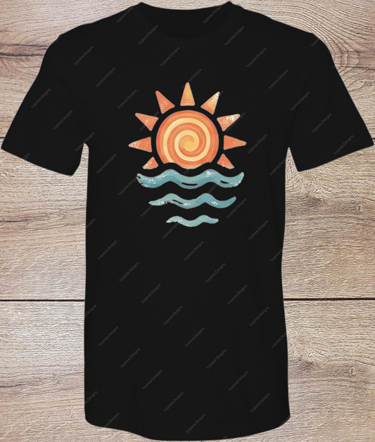 Retro Summer Sun - Short Sleeve Front