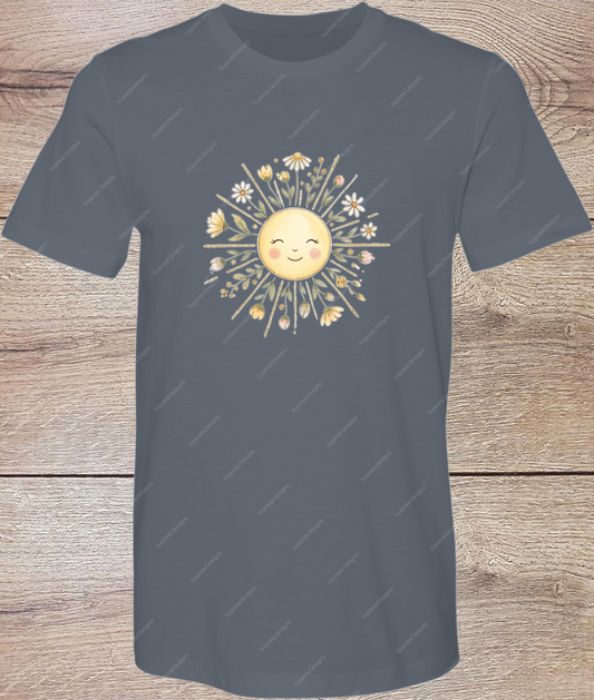 Boho Floral Sunshine - Short Sleeve Front