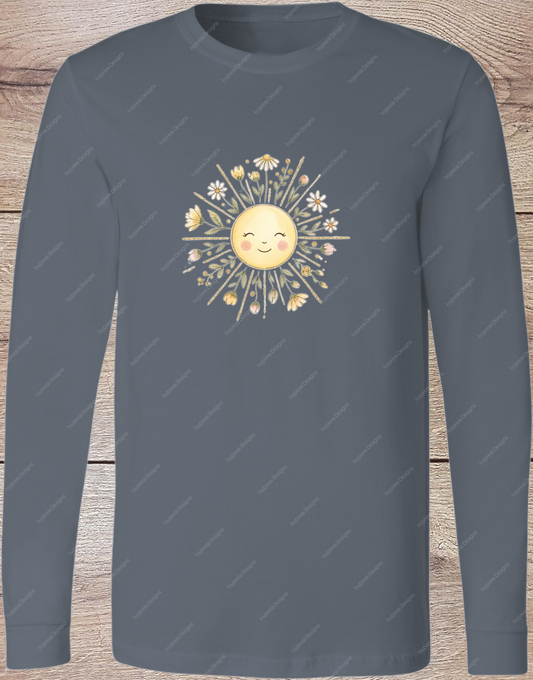 Boho Floral Sunshine - Long Sleeve Front