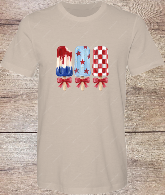 Patriotic Popsicle 4th of July Summer - Short Sleeve