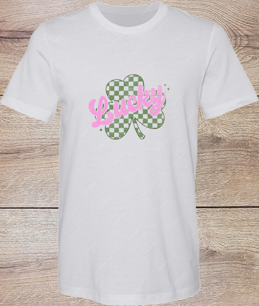 Pink Lucky Shamrock - Short Sleeve