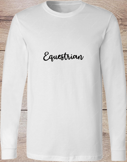 Varsity Equestrian Black - Long Sleeve
