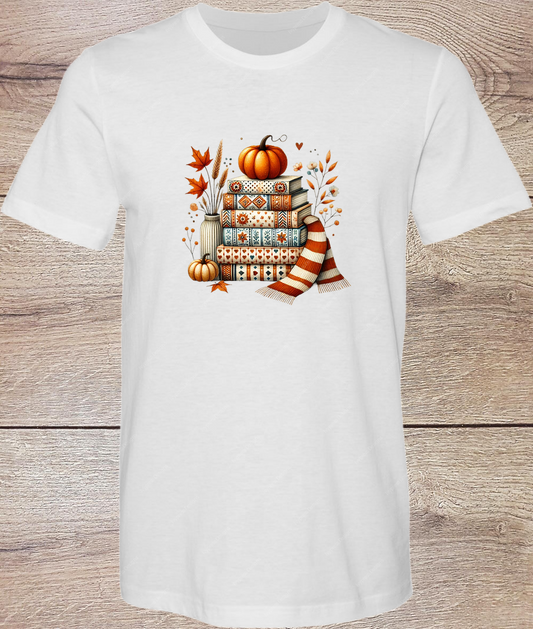 Fall Books and Pumpkins - Short Sleeve