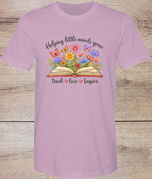 Helping little minds open book - Short Sleeve Front