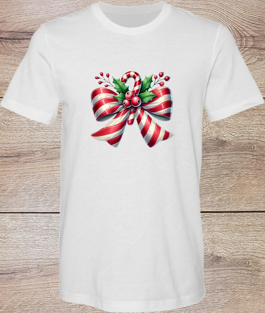 Candy Cane Bow - Short Sleeve