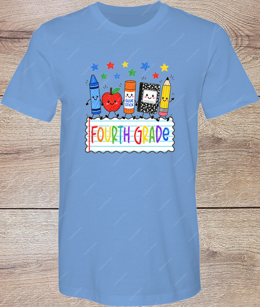 4th Grade Bright Supplies - Carolina Blue - Faire color image