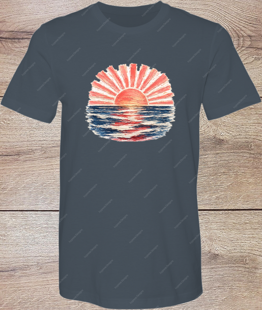 4th of July Sunset - Short Sleeve Front