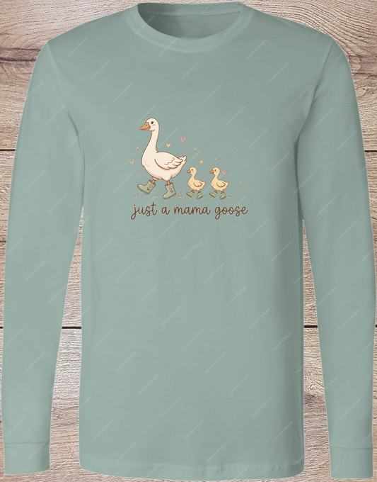 Just a Boy Momma Goose - Long Sleeve