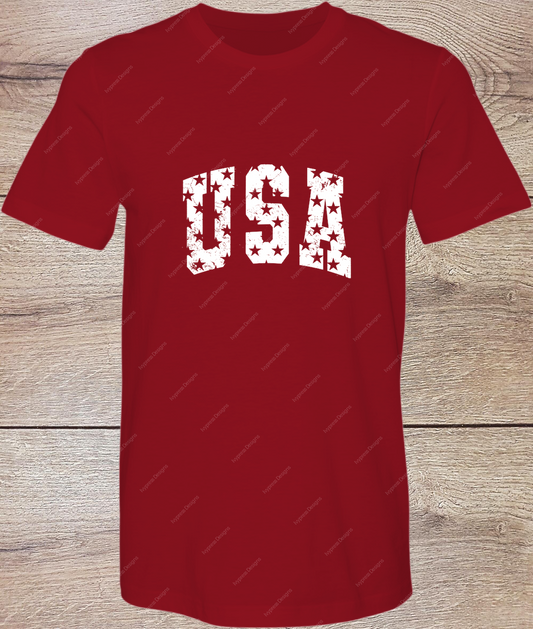 USA Distressed Stars - Short Sleeve
