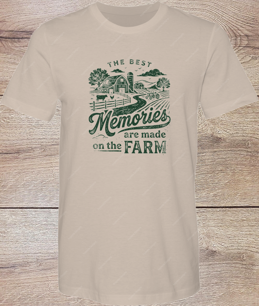 Memories On The Farm Distressed Green - Short Sleeve