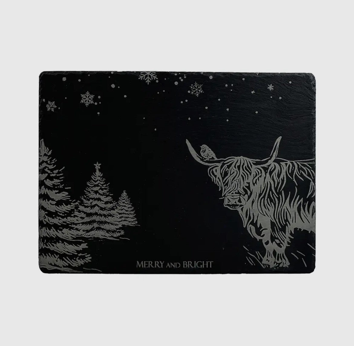 Highland Cow Slate Cheese Board