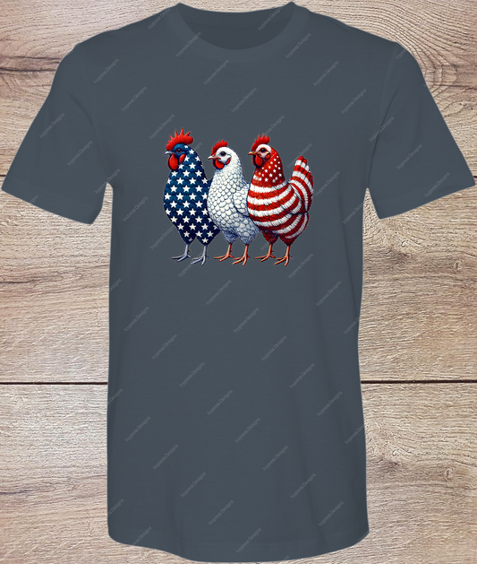 Patriotic Chickens - Short Sleeve