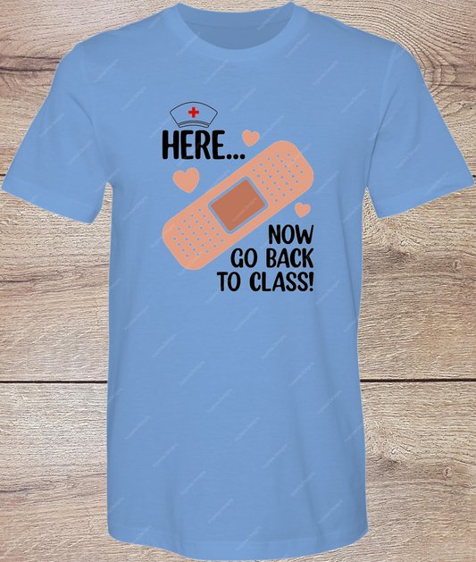 Funny School Nurse Black - Short Sleeve Front